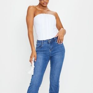 PLT white corset top